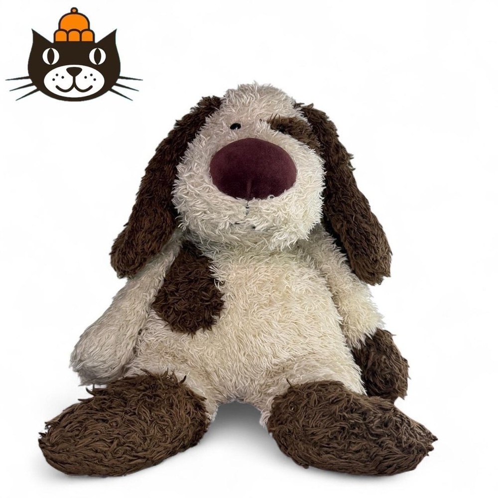 JELLYCAT Bunglie Malcom Mutt Dog Floppy Plush Spotted Stuffed Animal 14” Inches